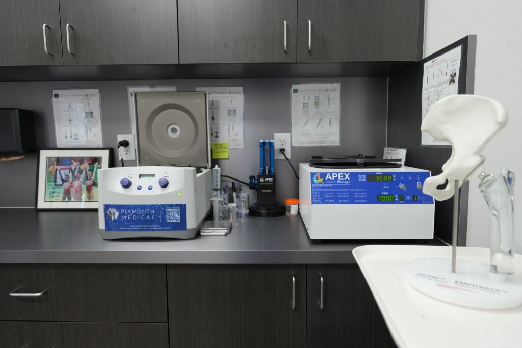 Clinic work area with medical equipment at Star Orthopedics in Frisco