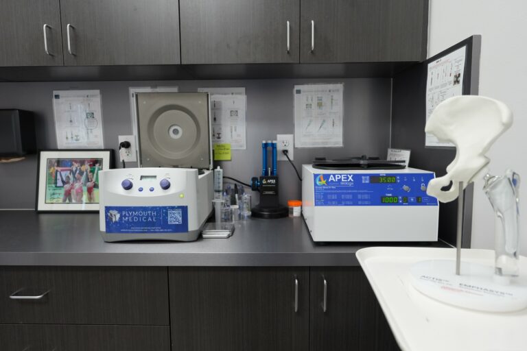 Clinic work area with medical equipment at Star Orthopedics in Frisco